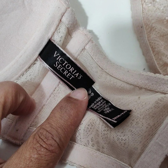 Victorias Secret Very Sexy Push-up Bra Size 32DD Pink Underwire Front Closure - Picture 7 of 9